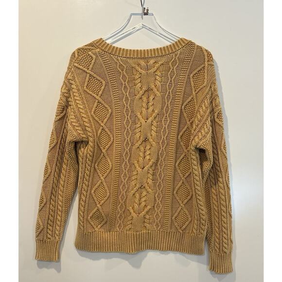 Anthropologie Pilcro Cable‎ Knit V-Neck Sweater Womens Size Small (1065) - Picture 2 of 6